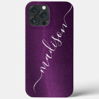 Nom personnalisé brillant paillettes violet person
