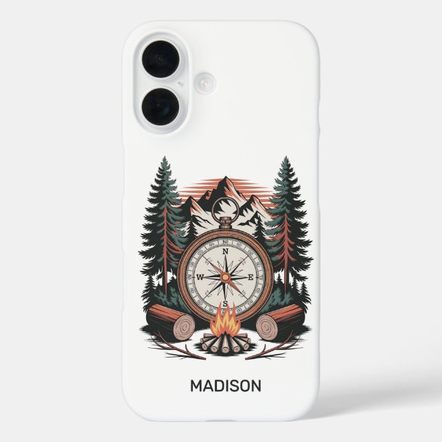 Coques Case-Mate iPhone Nom personnalisé Camping (Verso)