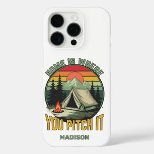 Coque iPhone 16 Pro Nom personnalisé Camping