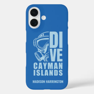 Coque Pour iPhone 16 Nom Personnalisé Cayman Islands Diving