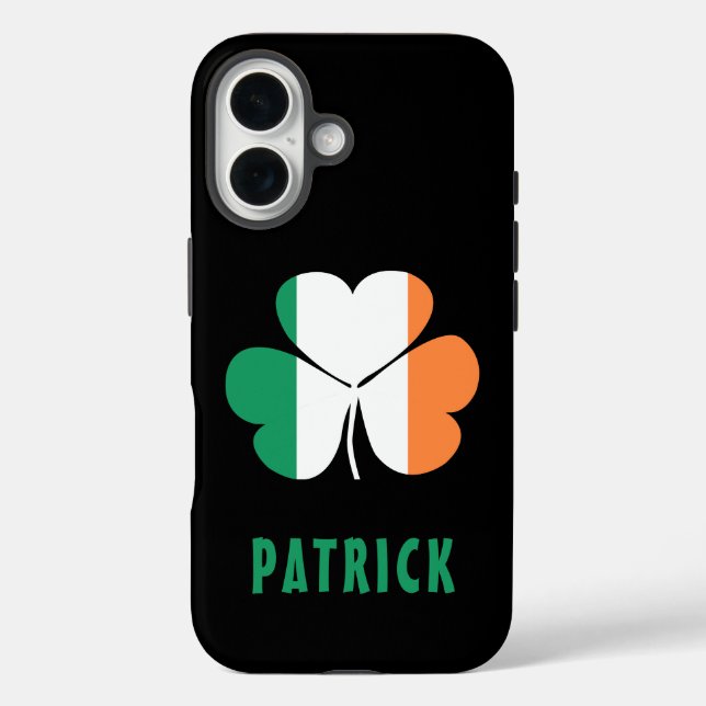 Coques Case-Mate iPhone Nom personnalisé Celtic Irlande Shamrock Drapeau i (Verso)