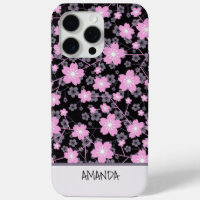 Nom personnalisé Cherry Blossom motif floral rose