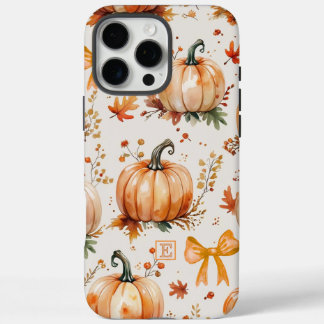 Coque iPhone 16 Pro Max Nom Personnalisé Cute Citrouilles Automne Et Vache