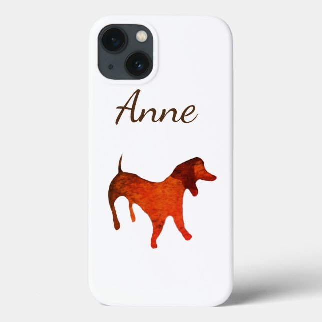 Coques Case-Mate iPhone Nom personnalisé Dachshund dame chien (Verso)