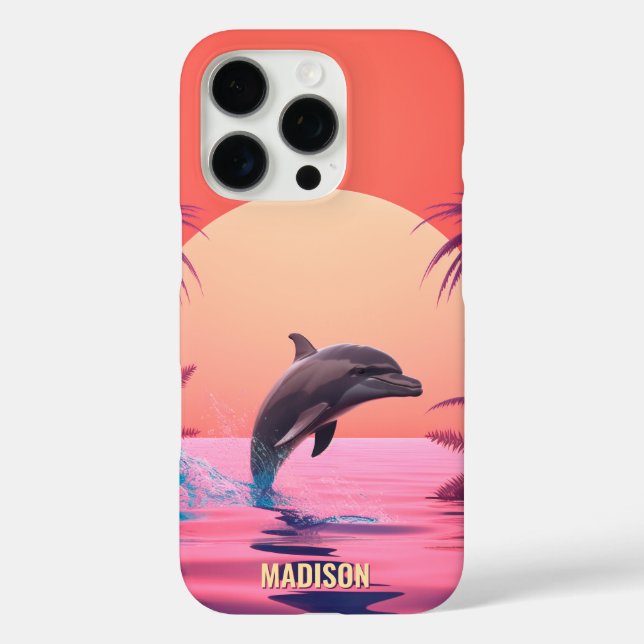 Coques Case-Mate iPhone Nom personnalisé Dauphin (Verso)