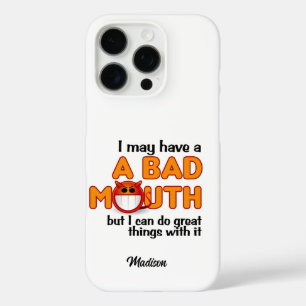 Coque iPhone 16 Pro Nom personnalisé de la mauvaise bouche