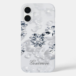 Coque Pour iPhone 16 Nom personnalisé Diamètre éparpillé