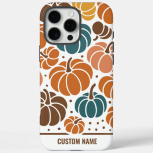 Coque iPhone 16 Pro Max Nom personnalisé du Citrouille d'automne mou Autom