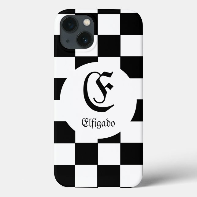 Coques Case-Mate iPhone Nom personnalisé du club d'échecs initial (Verso)