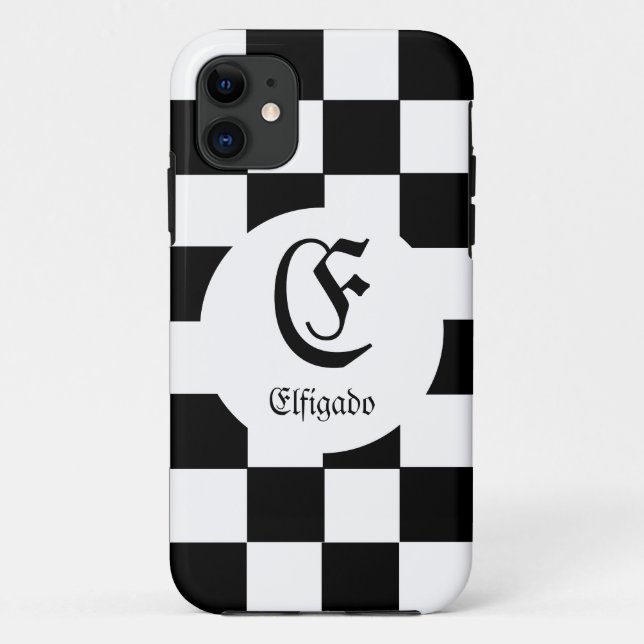 Coques Case-Mate iPhone Nom personnalisé du club d'échecs initial (Dos)