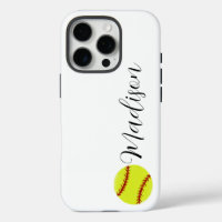 Nom personnalisé du softball mignon