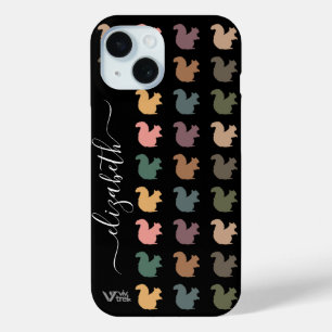 Coque Case-Mate iPhone Nom personnalisé Écureuil rétro Cadeau de forêt vi