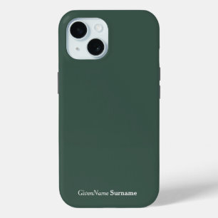 Coque Case-Mate iPhone Nom personnalisé Elégant Minéral Vert Gris