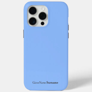 Coque Case-Mate iPhone Nom personnalisé Élégant Simple Pastel Blue Grey