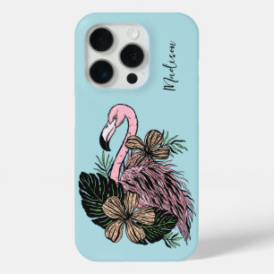 Coque Case-Mate iPhone Nom personnalisé et couleur Flamant rose rose