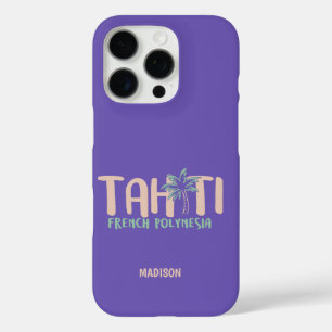 Coque iPhone 16 Pro Nom personnalisé et couleur Tahiti