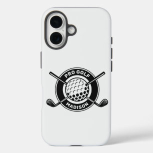Coque Pour iPhone 16 Nom personnalisé et golf de texte