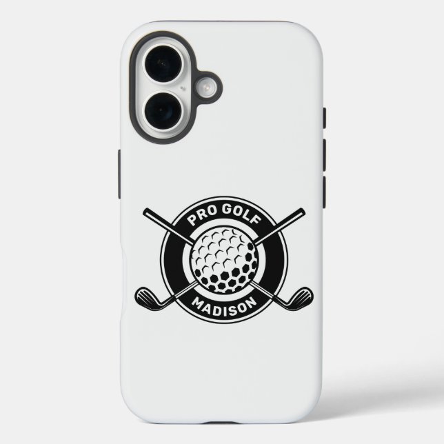 Coques Case-Mate iPhone Nom personnalisé et golf de texte (Verso)