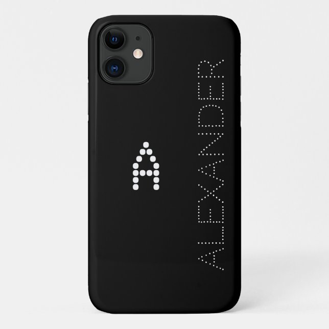 Coques Case-Mate iPhone Nom personnalisé et police tendance Monogram sur n (Dos)