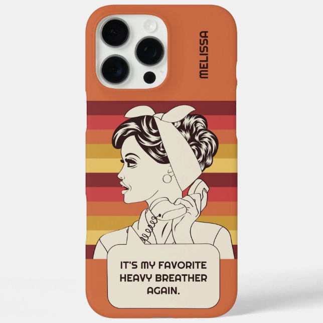Coques Case-Mate iPhone Nom personnalisé et texte rétro femme (Verso)
