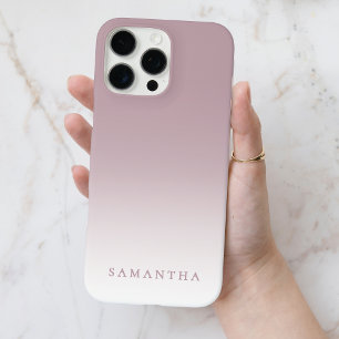 Coque iPhone 16 Pro Max Nom personnalisé féminin à gradient minimal modern