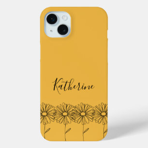 Coque Case-Mate iPhone Nom personnalisé Fleur de naissance marguerite d'a
