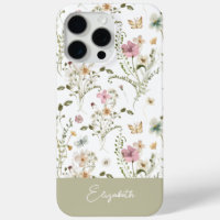Nom personnalisé fleur sauvage Floral