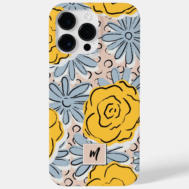 Coques Case-Mate iPhone Nom personnalisé floral mou (Verso)