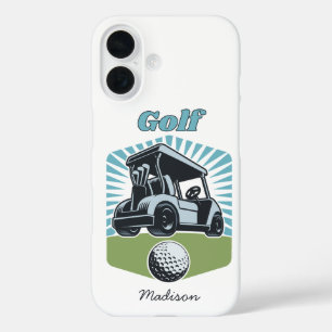 Coque Pour iPhone 16 Nom personnalisé Golf est vie