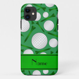 Coques Pour iPhone Nom personnalisé green golf balls tee - shirts