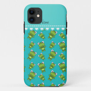 Case-Mate iPhone Case Nom personnalisé grenouilles turquoise