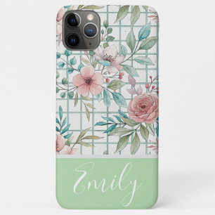 Case-Mate iPhone Case Nom personnalisé Grille florale Vintage