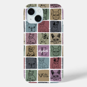 Coque Case-Mate iPhone Nom personnalisé initiale chien Bouledogue françai