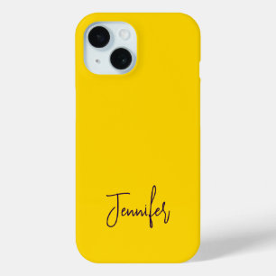 Coque Case-Mate iPhone Nom personnalisé jaune de texte pourpre