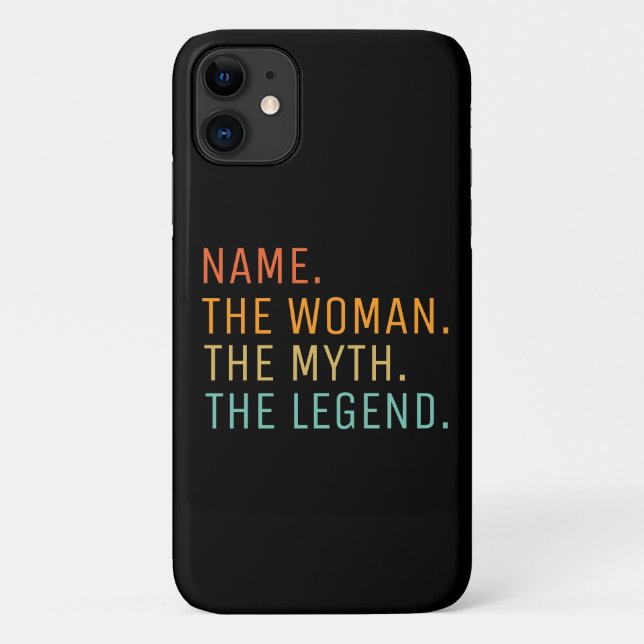 Coques Case-Mate iPhone Nom Personnalisé La Femme Le Mythe La Légende (Dos)
