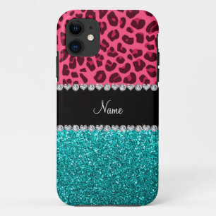 Case-Mate iPhone Case Nom personnalisé léopard rose parties scintillant