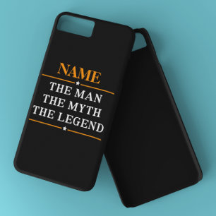 Coque iPhone 7 Plus Nom Personnalisé L'Homme Le Mythe La Légende