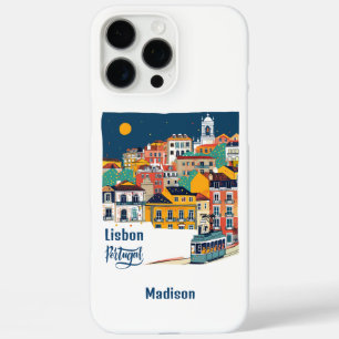 Coque iPhone 16 Pro Max Nom personnalisé Lisbonne Portugal