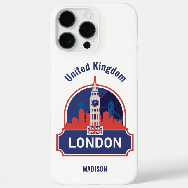 Coques Case-Mate iPhone Nom personnalisé Londres (Verso)