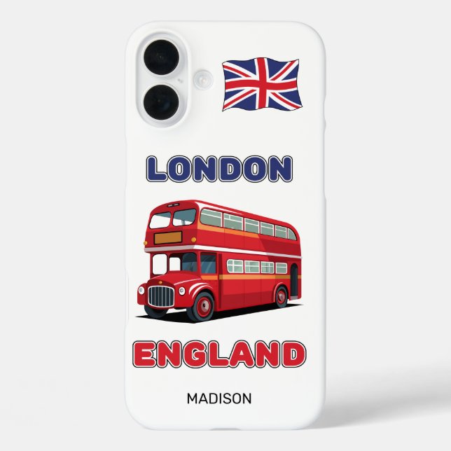 Coques Case-Mate iPhone Nom personnalisé Londres Angleterre (Verso)