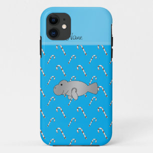 Coque Case-Mate Pour iPhone Nom personnalisé manatee ciel bleu sucres de canne