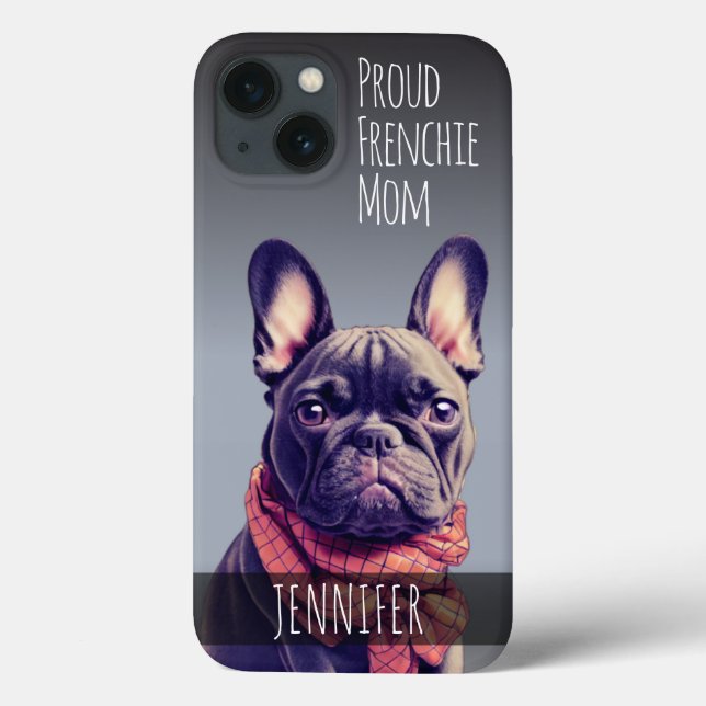 Coques Case-Mate iPhone Nom personnalisé mignon French Bulldog (Verso)