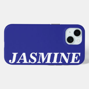 COQUE Case-Mate iPhone NOM PERSONNALISÉ MODERNE ÉLÉGANT COULEUR BLEU UNI