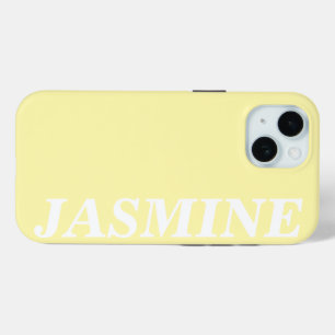 COQUE Case-Mate iPhone NOM PERSONNALISÉ MODERNE ÉLÉGANT COULEUR CRÈME UNI