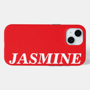 COQUE Case-Mate iPhone NOM PERSONNALISÉ MODERNE ET ÉLÉGANT COULEUR ROUGE