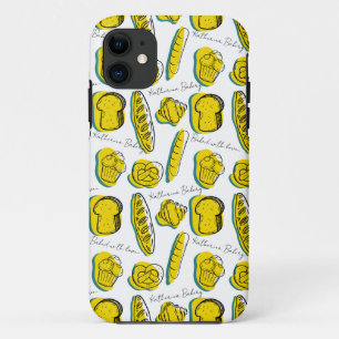 Case-Mate iPhone Case Nom personnalisé Motif de boulangerie jaune