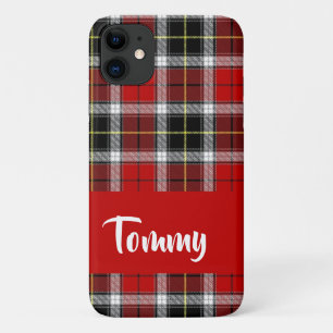 Case-Mate iPhone Case Nom personnalisé motif plaid rouge
