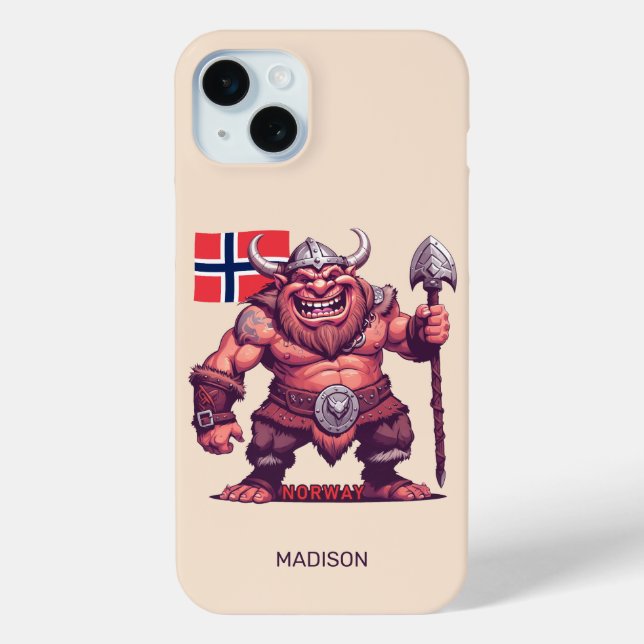 Coques Case-Mate iPhone Nom personnalisé Norwegian Troll (Verso)