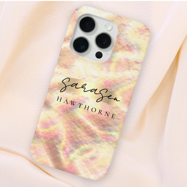 Coques Case-Mate iPhone Nom personnalisé Opal Pierre Design Rose Or (Créateur téléchargé)