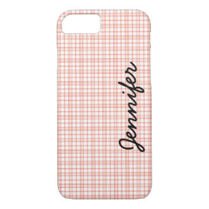 Coque Case-Mate Pour iPhone Nom personnalisé orange et blanc, minimaliste